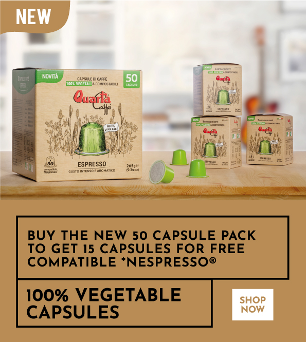 Quarta Caffè 100% vegetable and compostable capsules